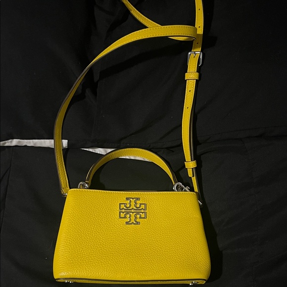 Tory Burch Britten Micro Satchel in Vibrant Yellow